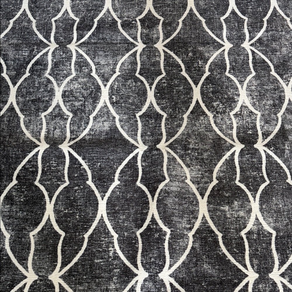 Ruggable Grogu Trellis Black/Gray Patterned Runner Rug - Picture 2 of 3